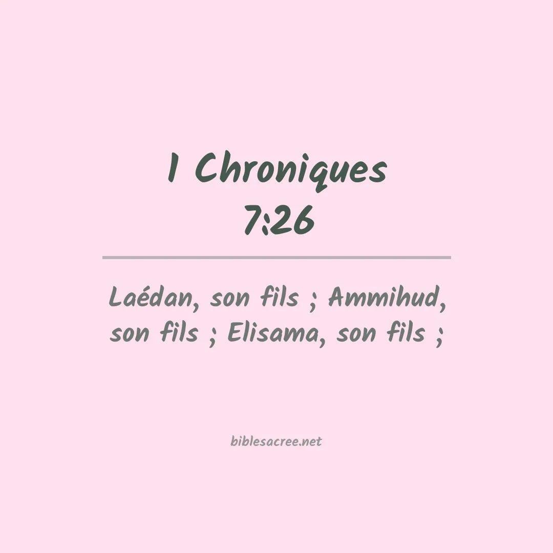 1 Chroniques - 7:26