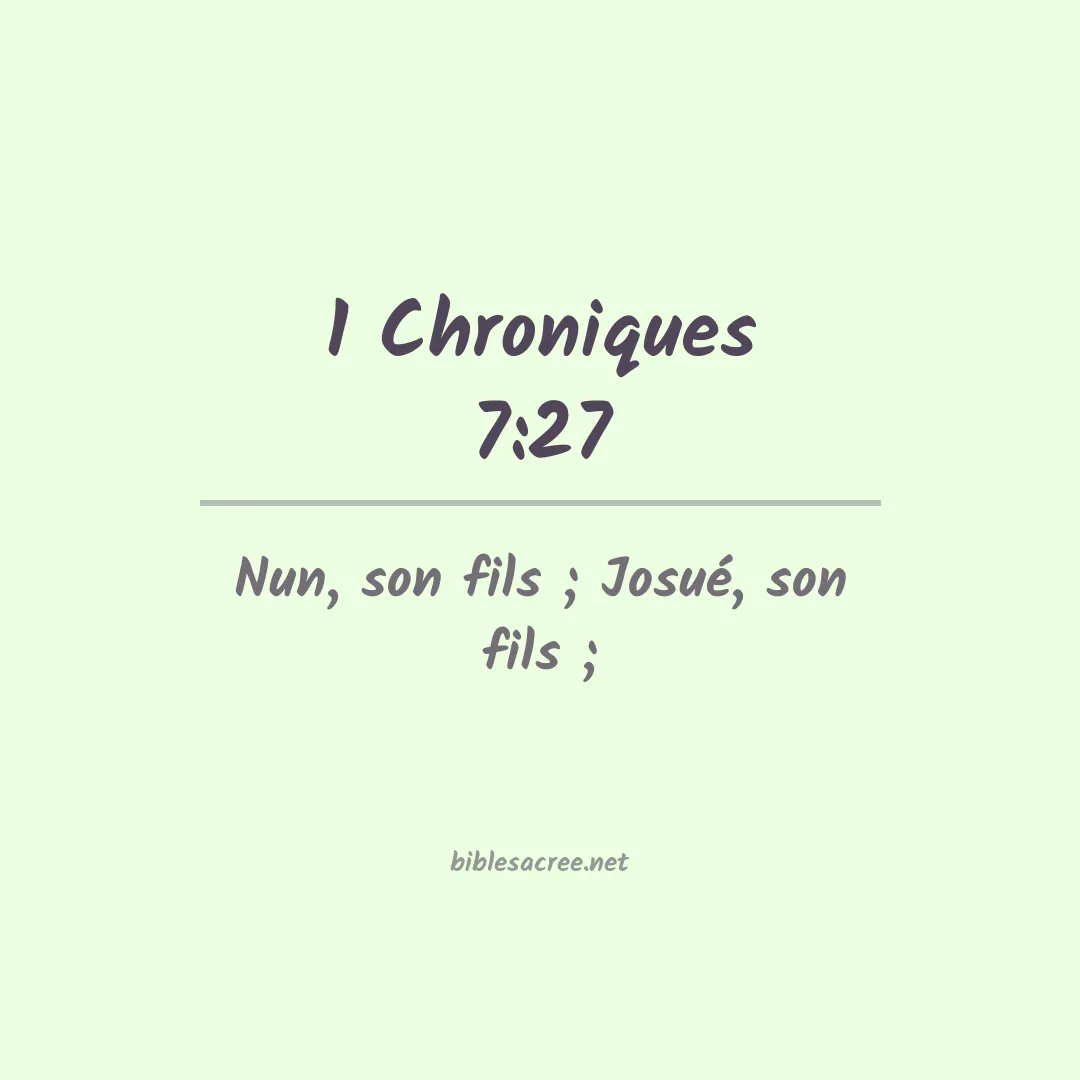 1 Chroniques - 7:27