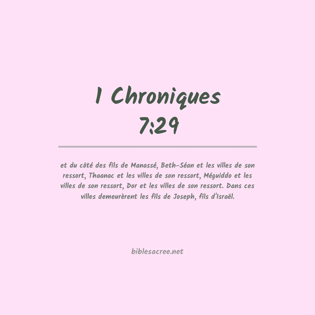 1 Chroniques - 7:29