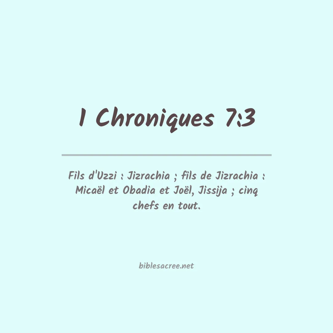 1 Chroniques - 7:3