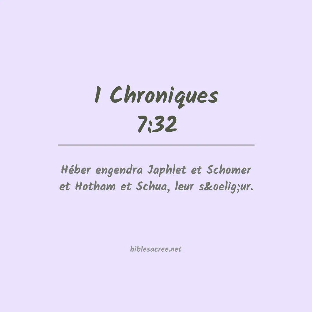 1 Chroniques - 7:32