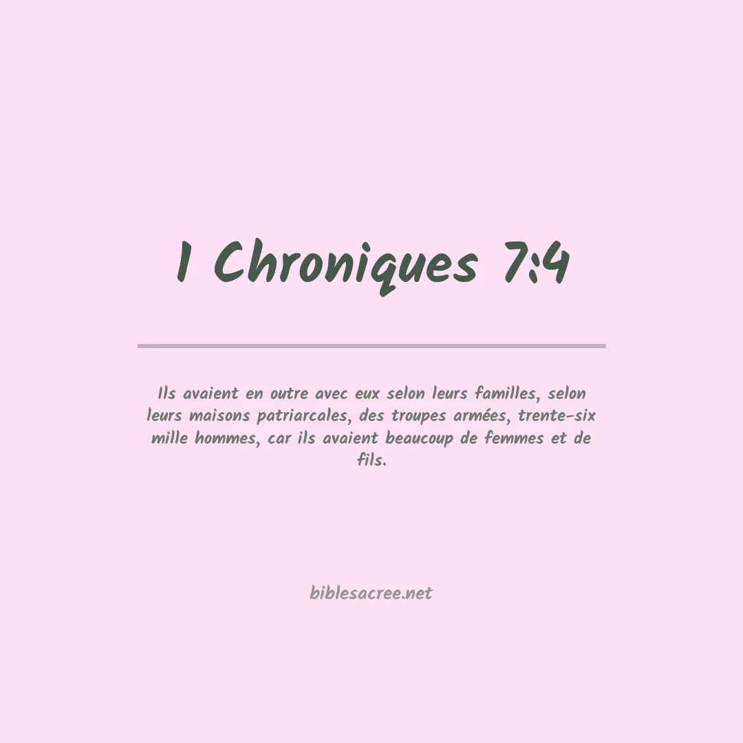 1 Chroniques - 7:4