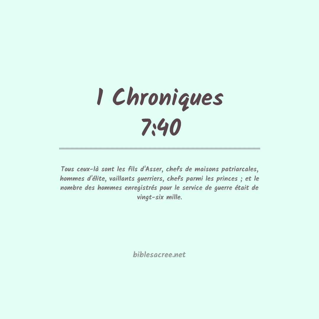 1 Chroniques - 7:40