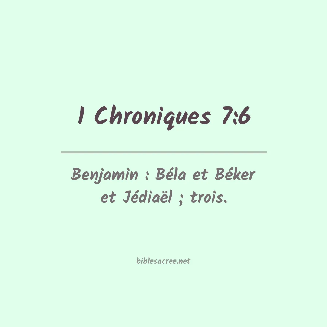 1 Chroniques - 7:6