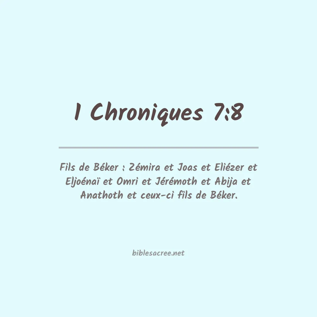 1 Chroniques - 7:8