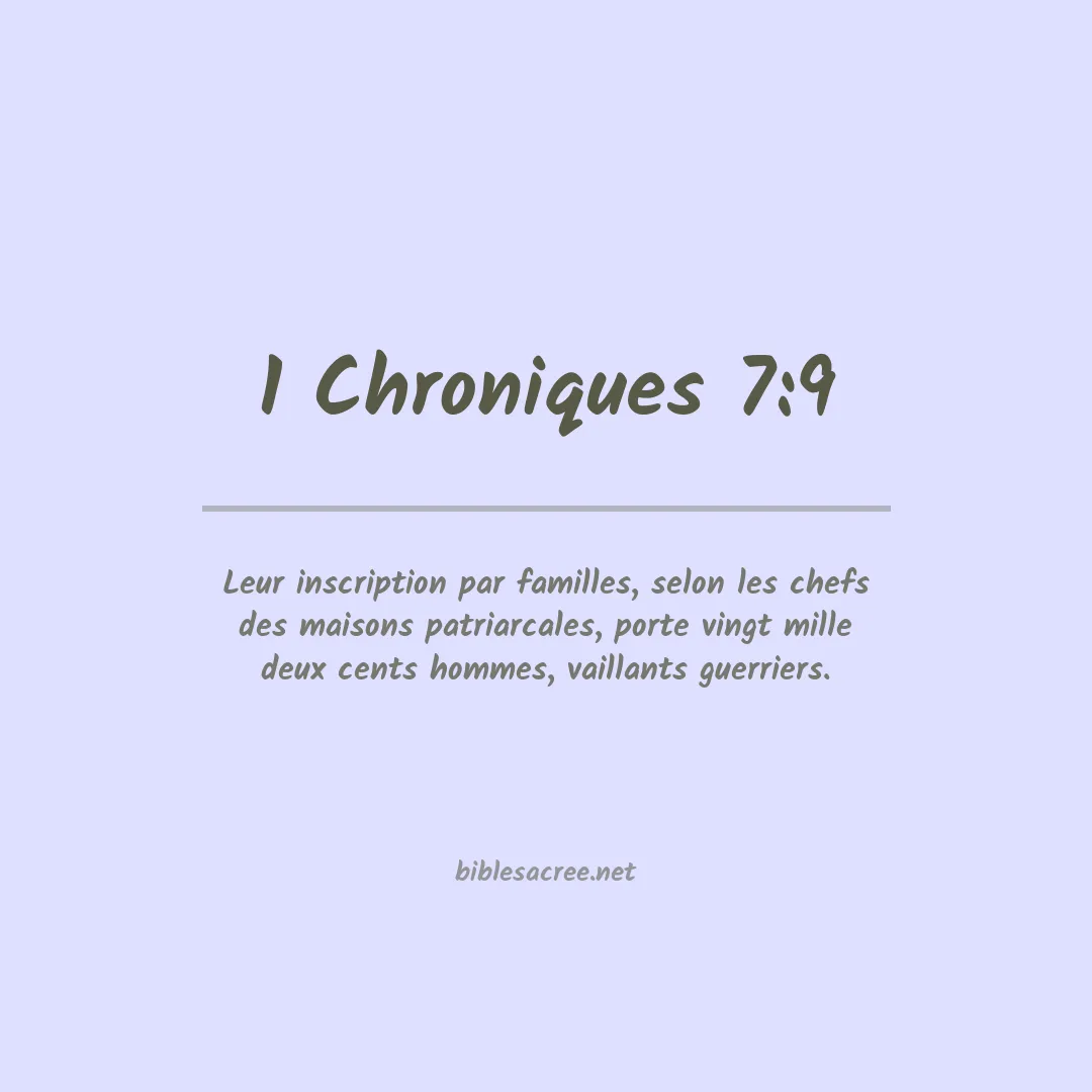 1 Chroniques - 7:9