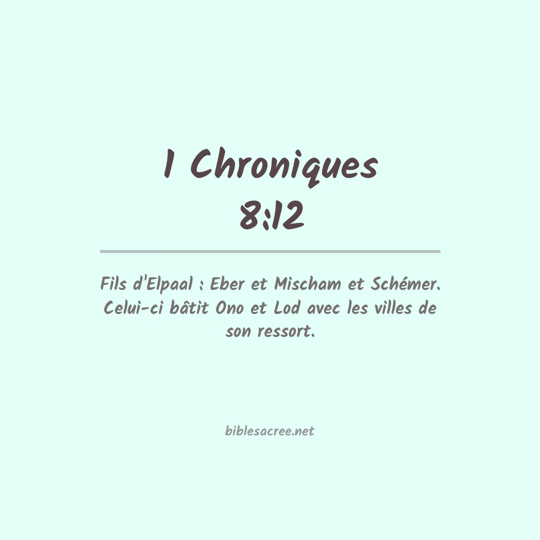1 Chroniques - 8:12