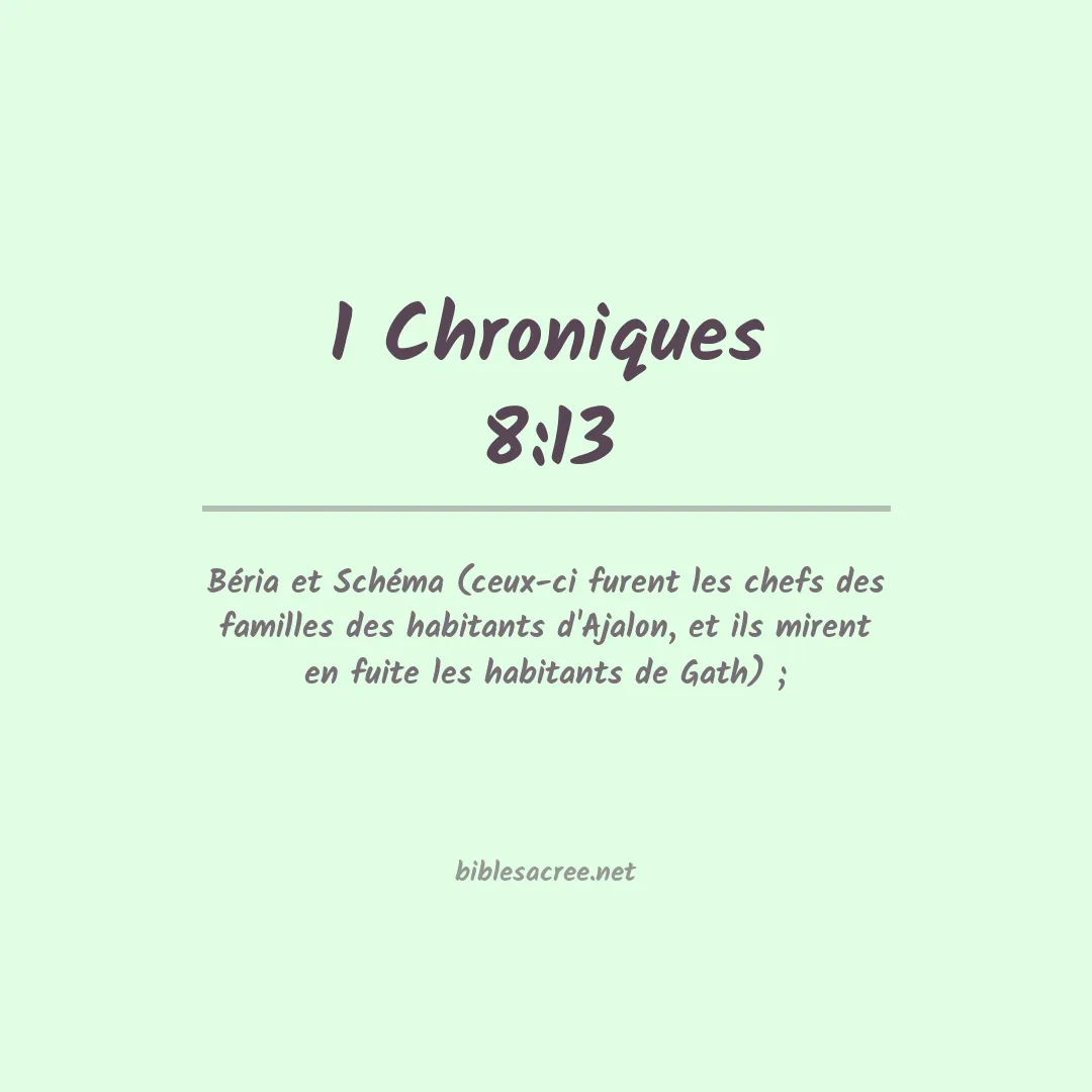 1 Chroniques - 8:13