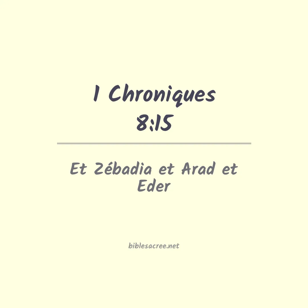 1 Chroniques - 8:15