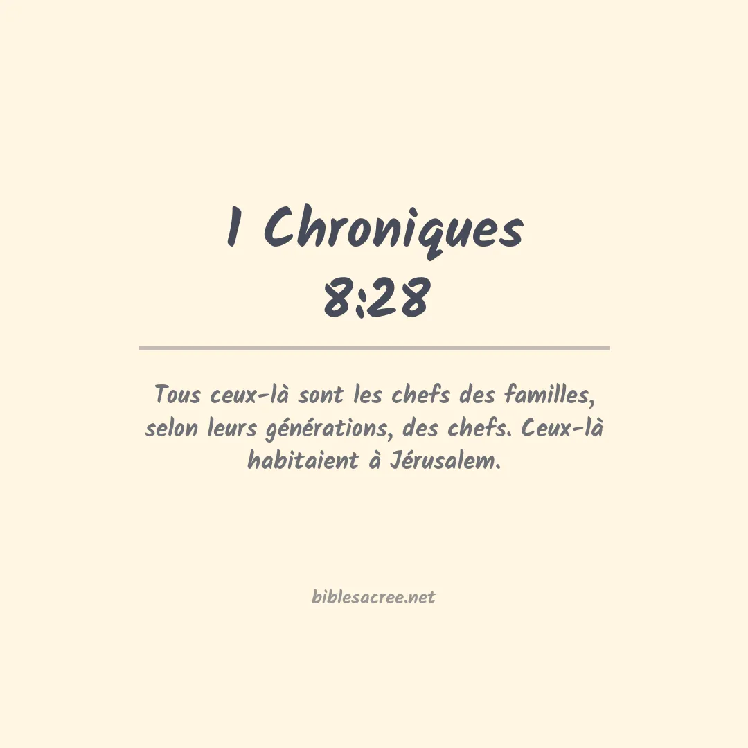 1 Chroniques - 8:28
