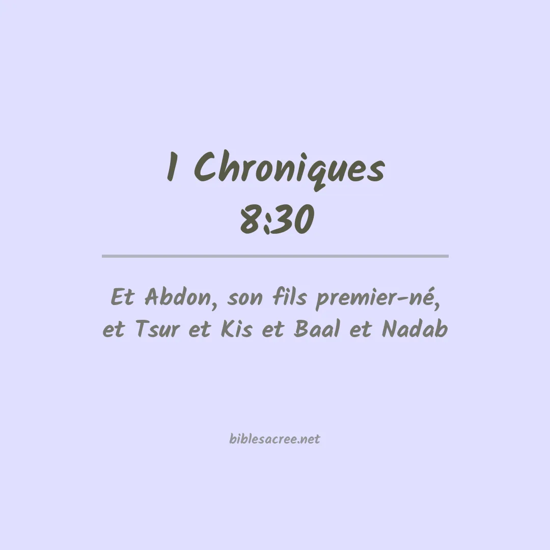 1 Chroniques - 8:30