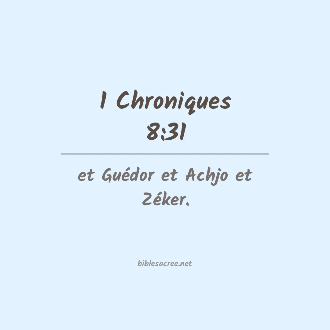 1 Chroniques - 8:31