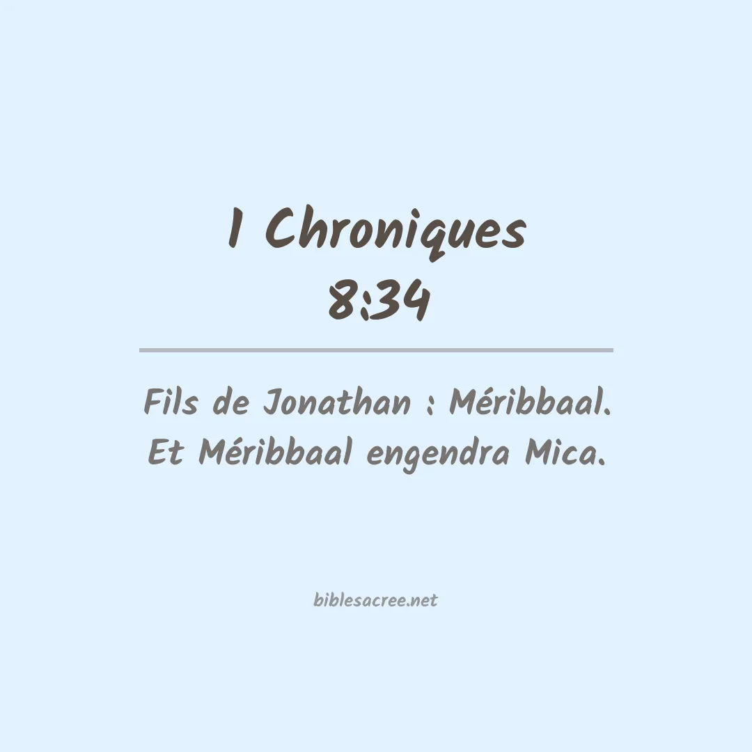 1 Chroniques - 8:34