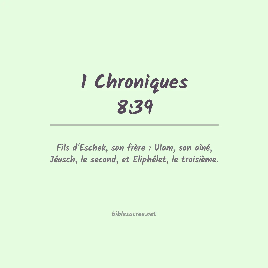 1 Chroniques - 8:39
