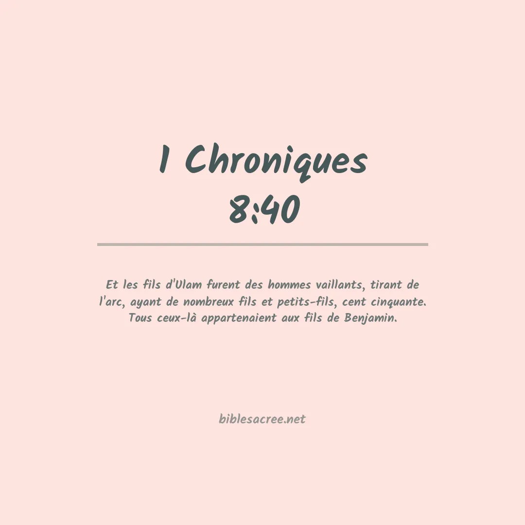 1 Chroniques - 8:40