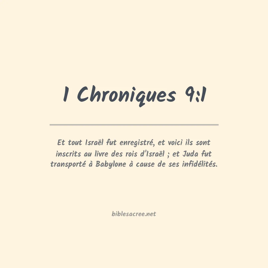 1 Chroniques - 9:1
