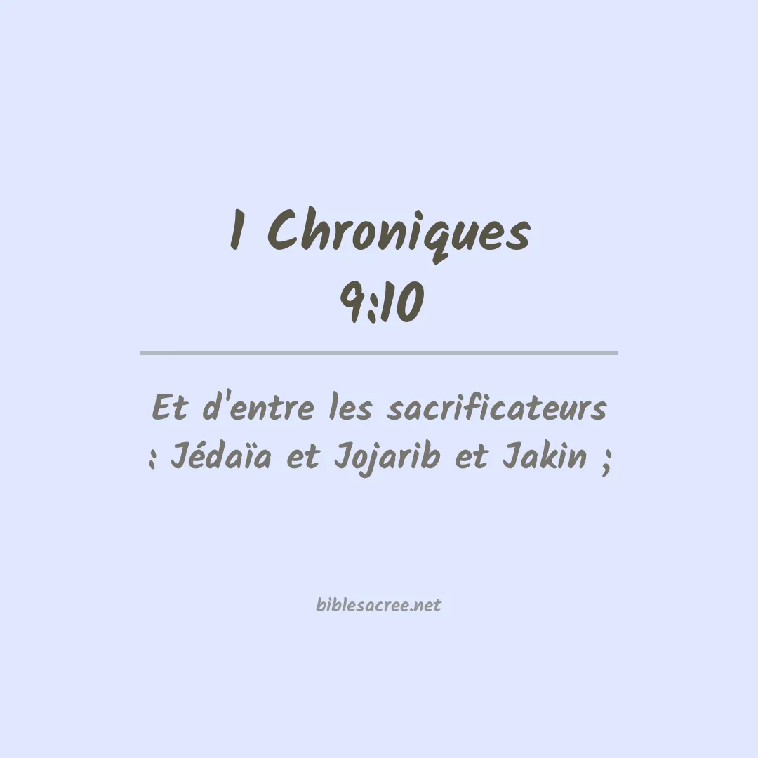 1 Chroniques - 9:10