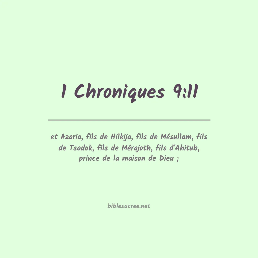 1 Chroniques - 9:11