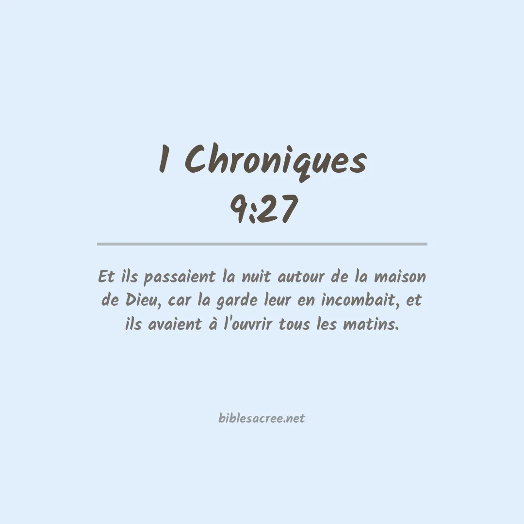 1 Chroniques - 9:27