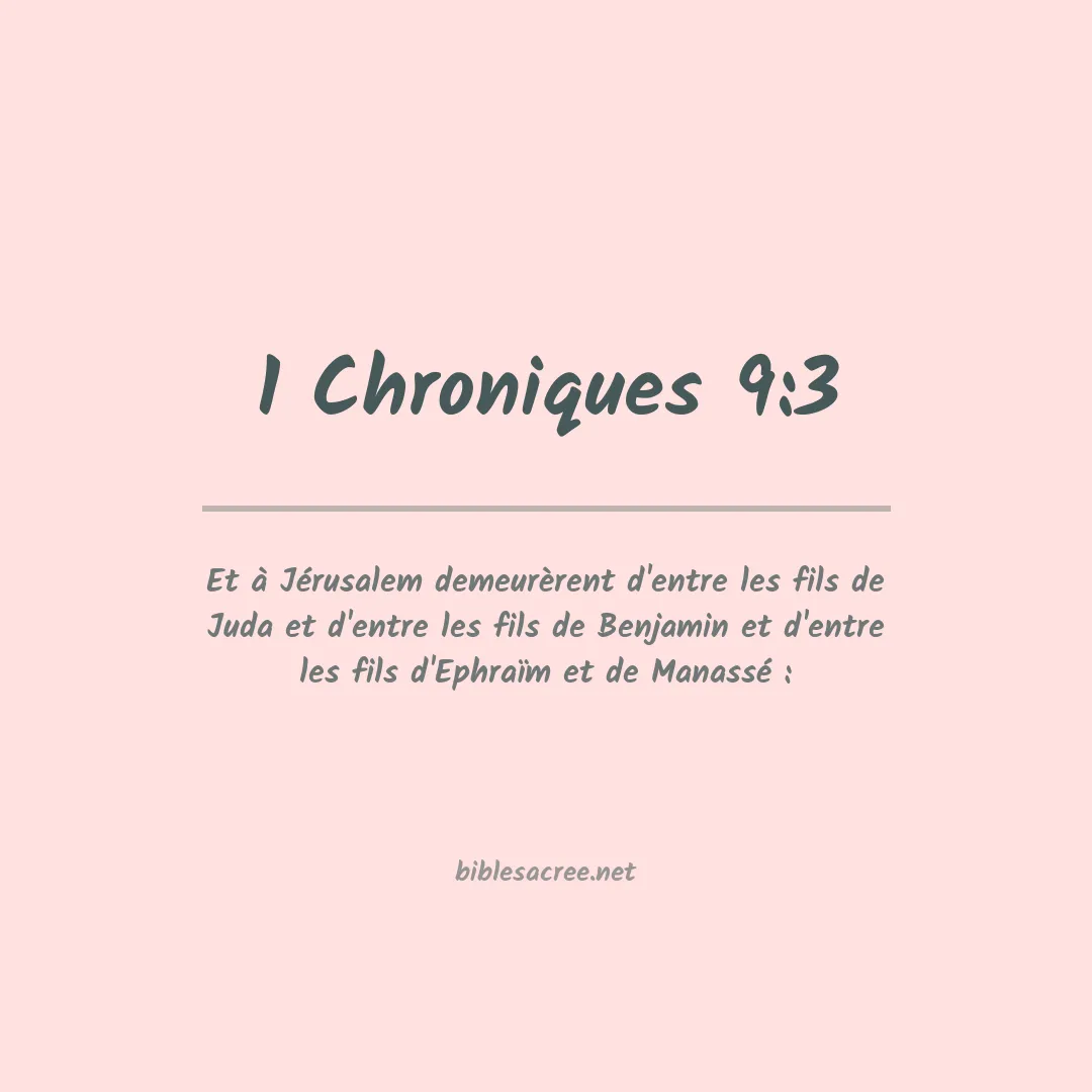 1 Chroniques - 9:3