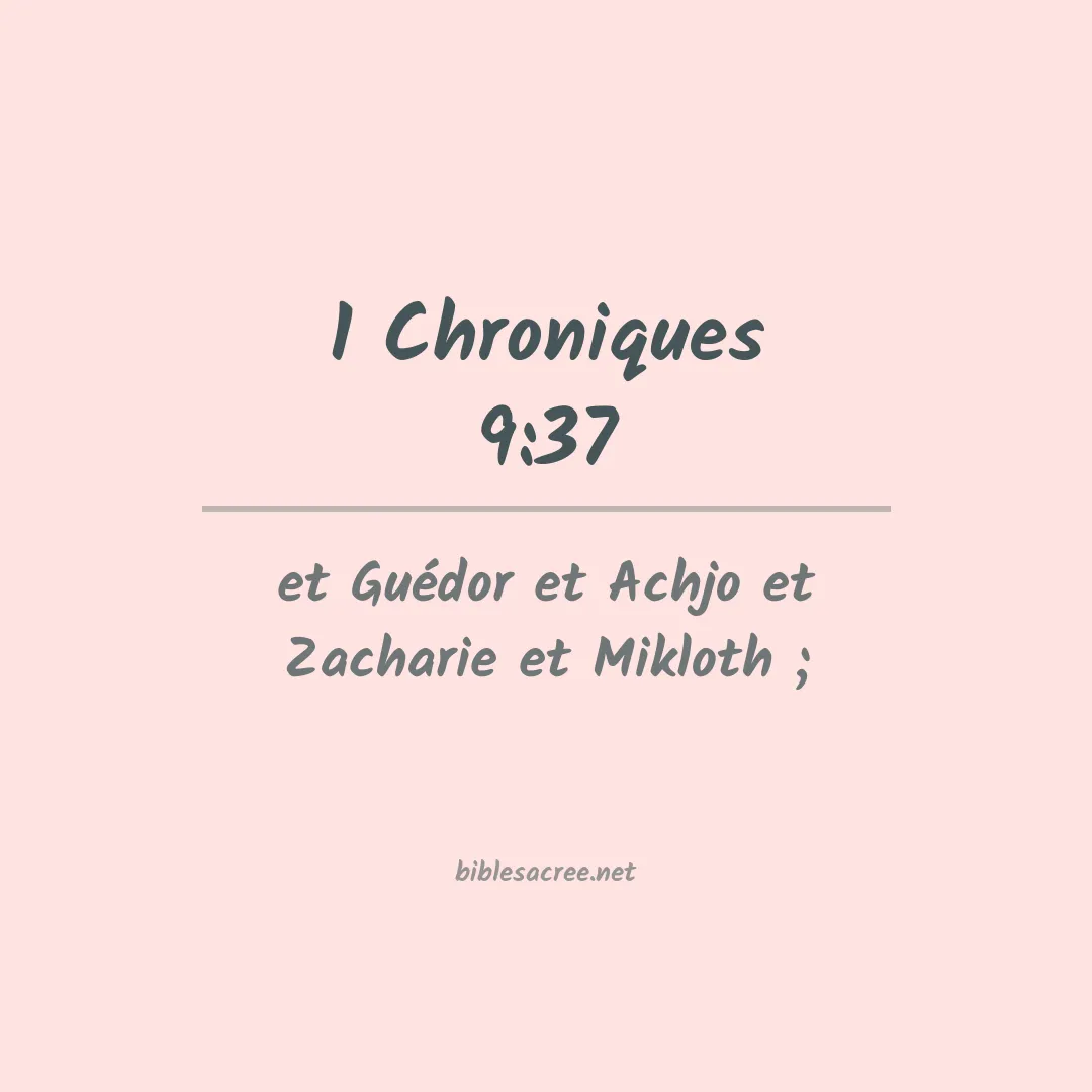 1 Chroniques - 9:37