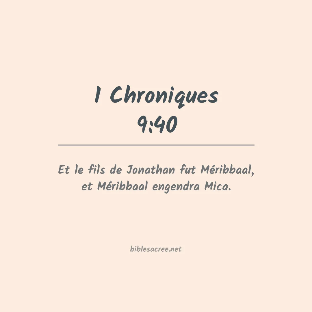 1 Chroniques - 9:40