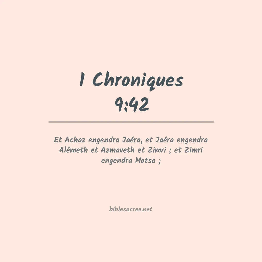 1 Chroniques - 9:42