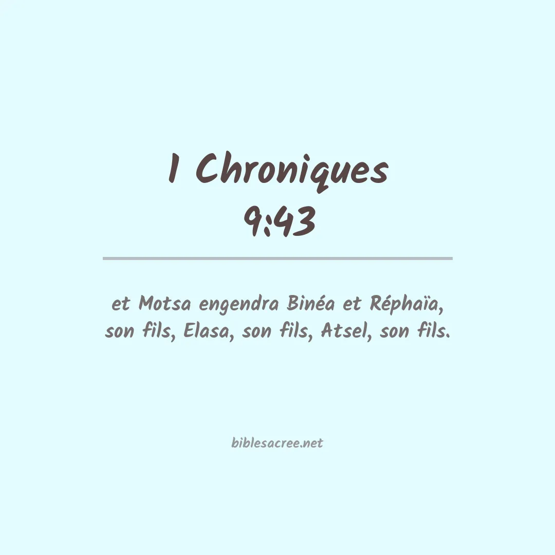1 Chroniques - 9:43