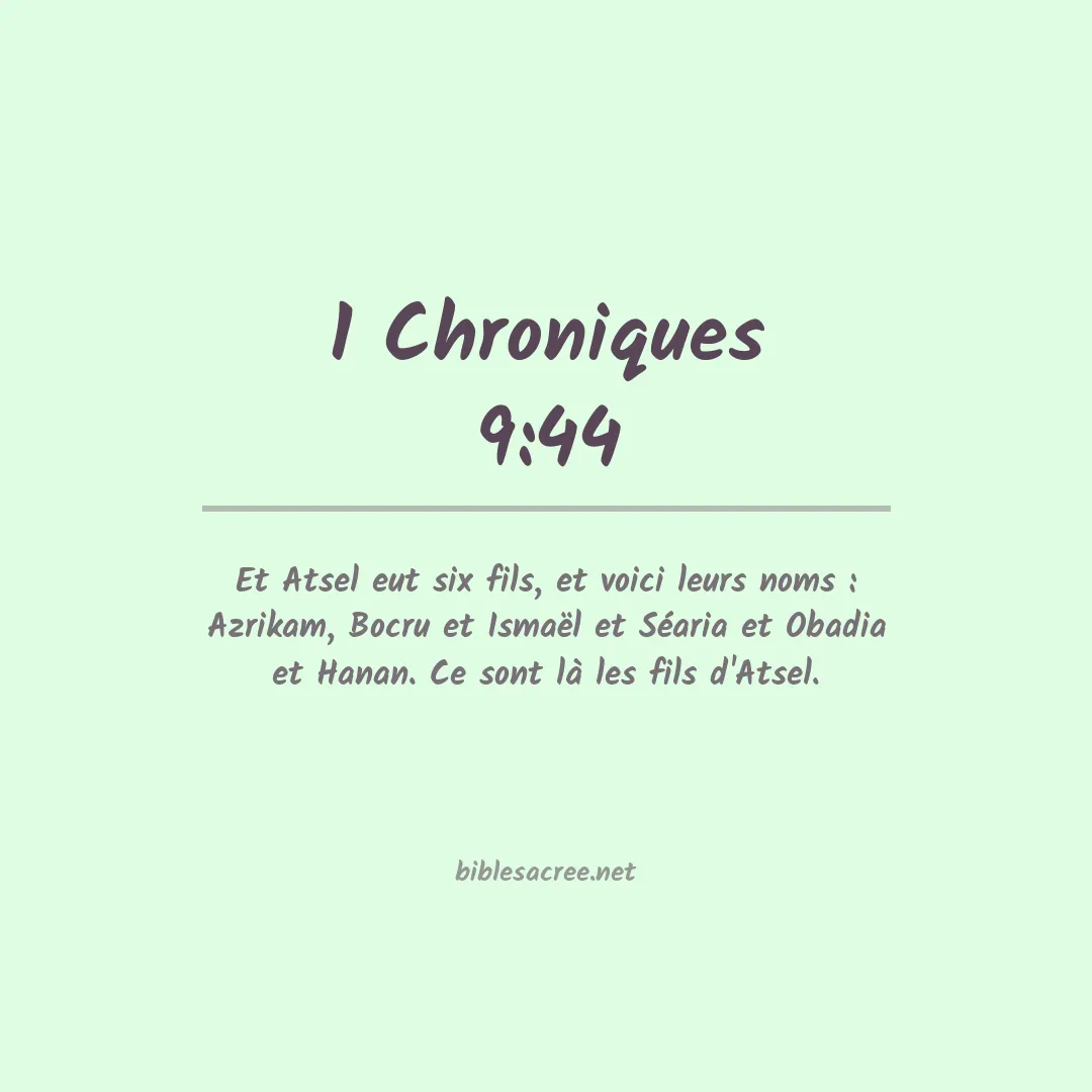1 Chroniques - 9:44