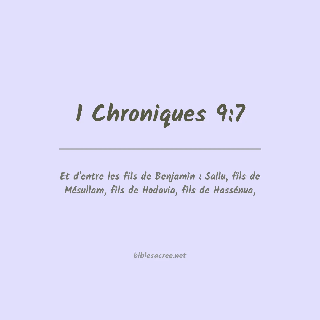 1 Chroniques - 9:7