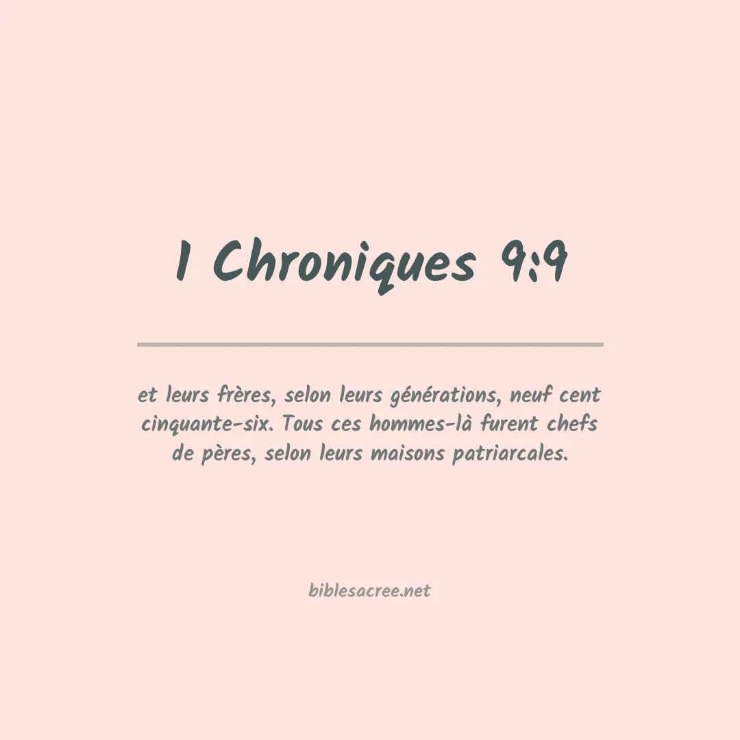 1 Chroniques - 9:9