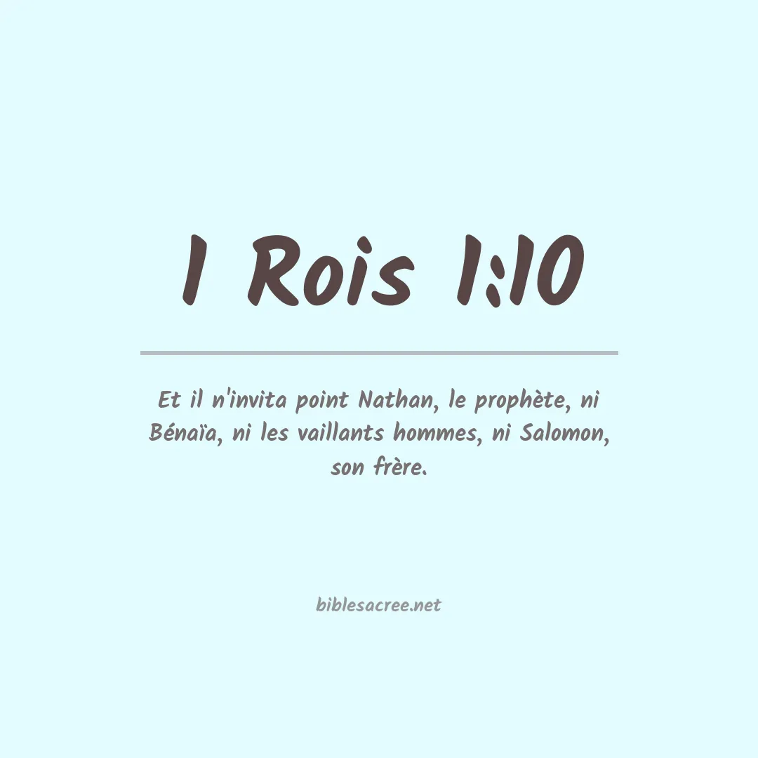 1 Rois - 1:10