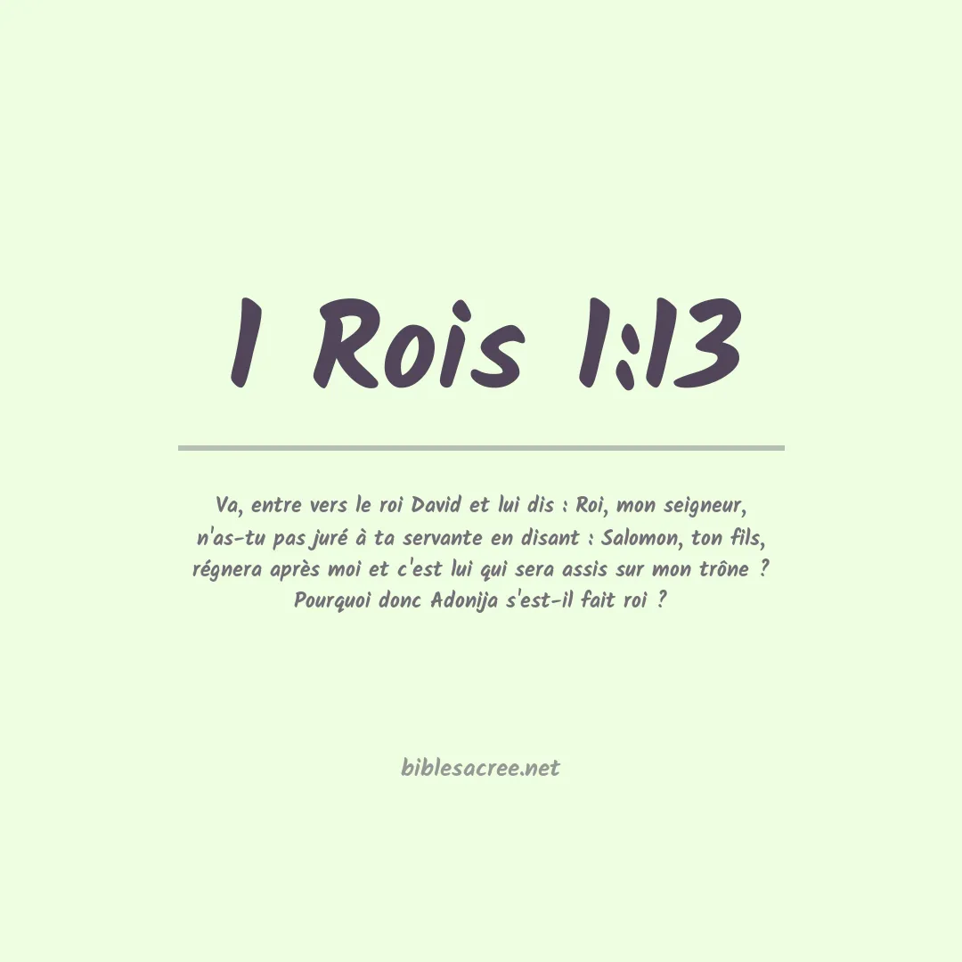 1 Rois - 1:13