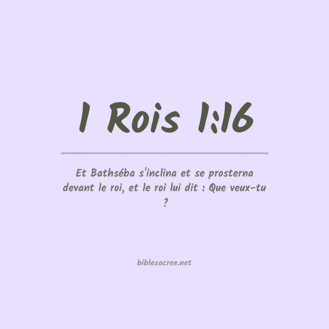 1 Rois - 1:16