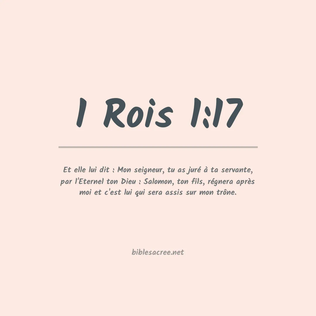 1 Rois - 1:17