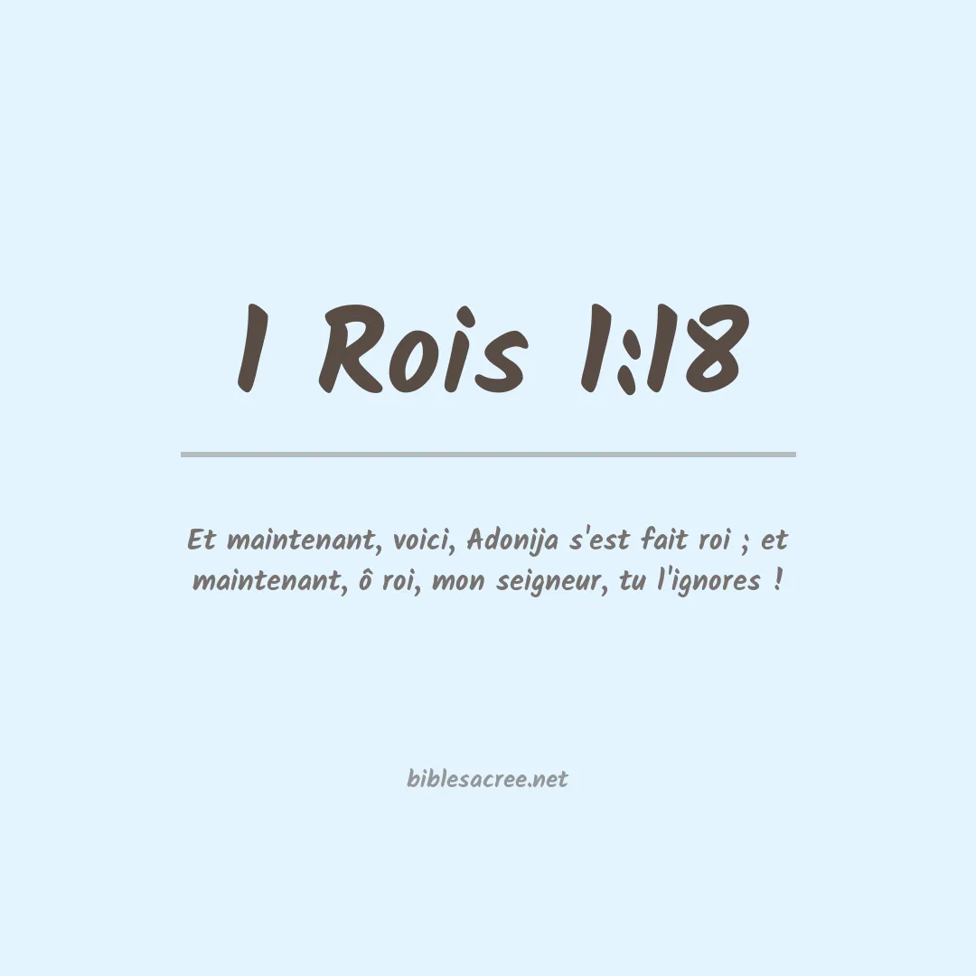 1 Rois - 1:18