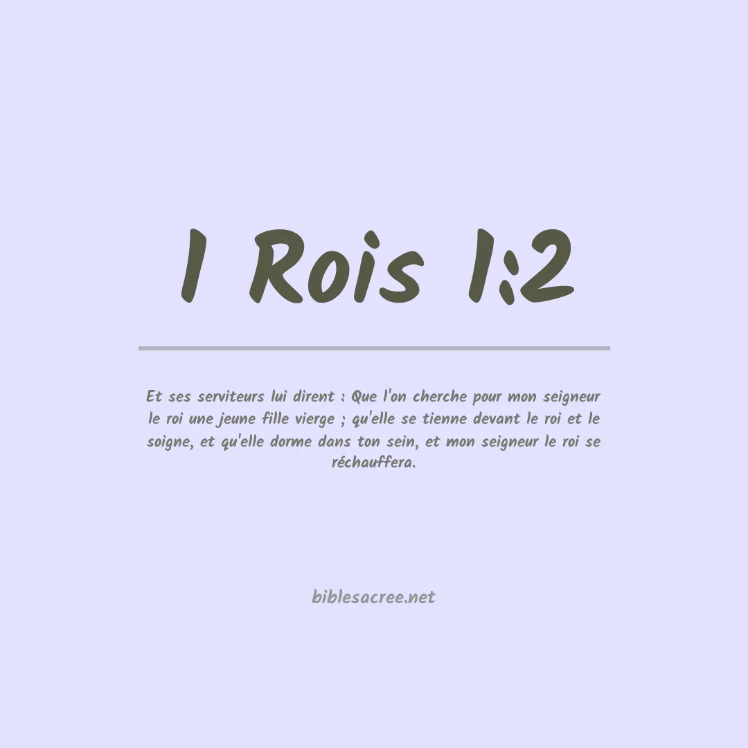 1 Rois - 1:2