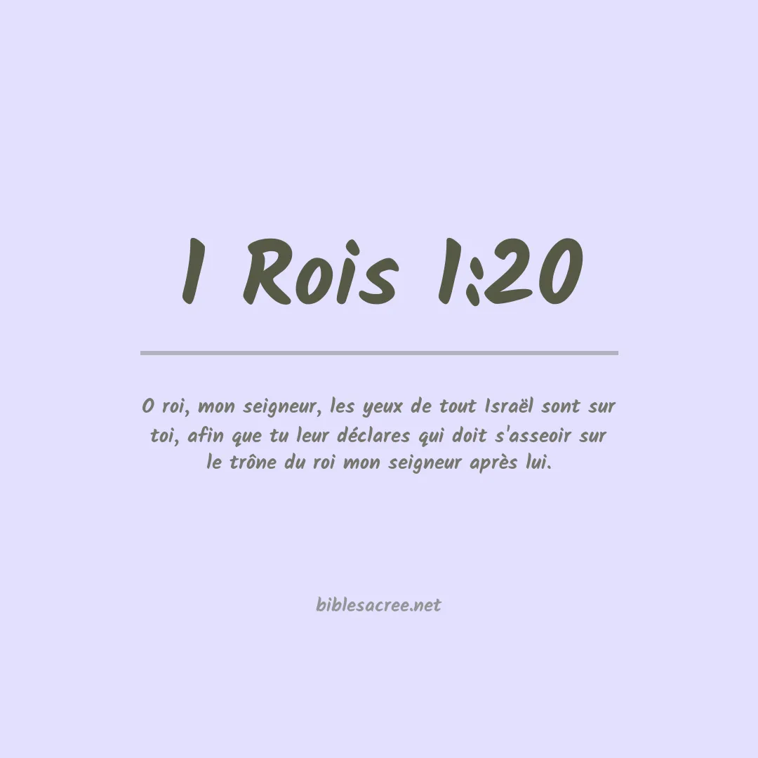1 Rois - 1:20