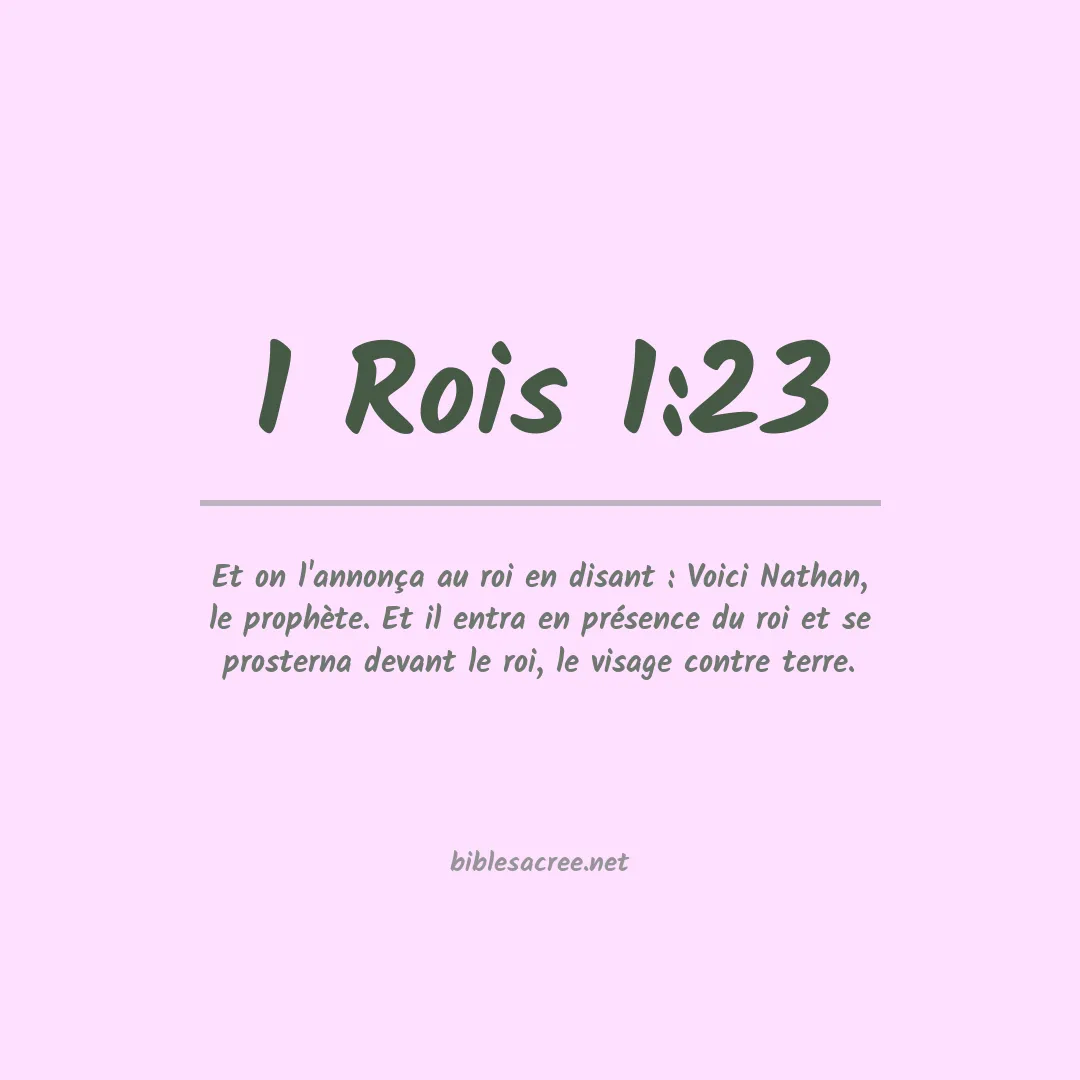 1 Rois - 1:23