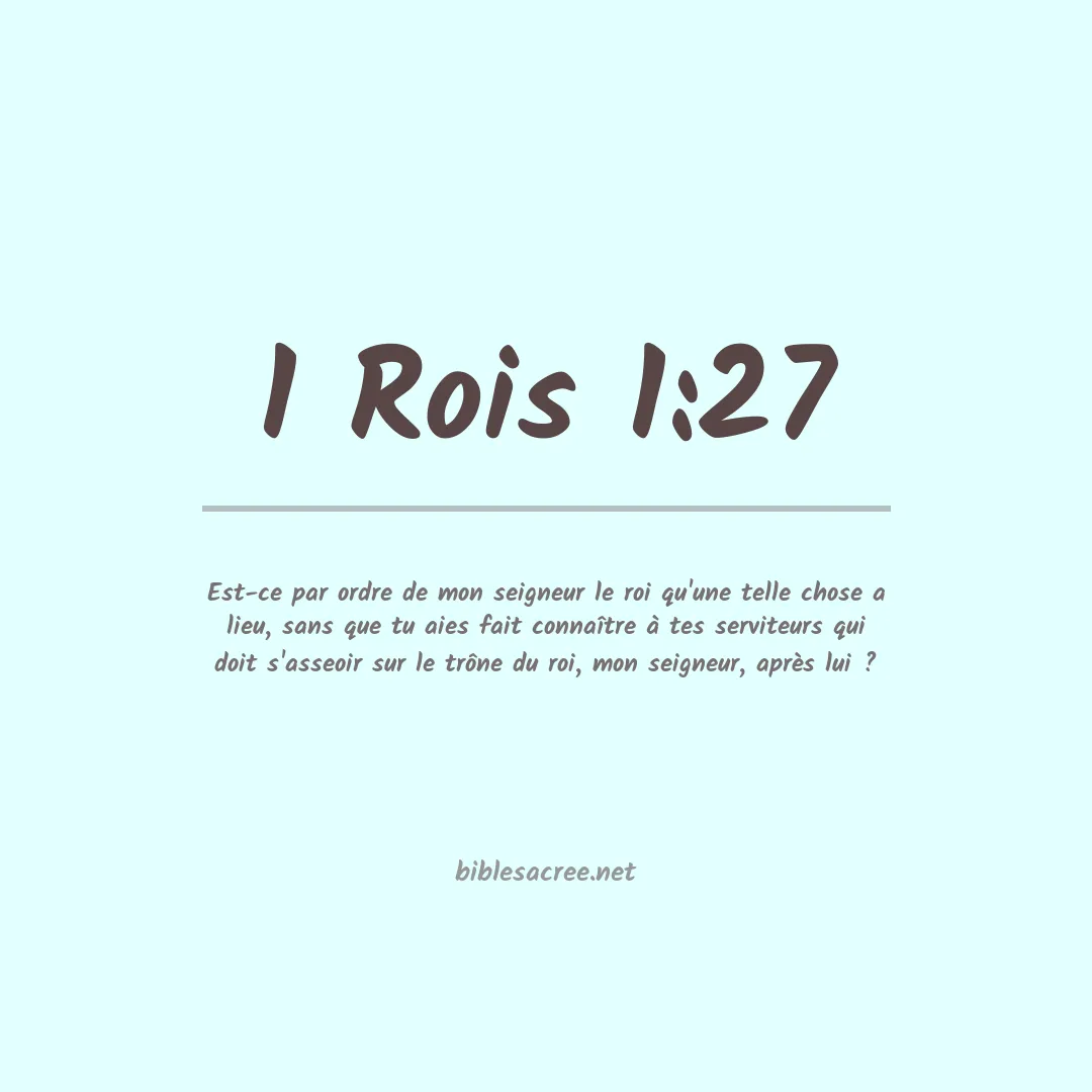1 Rois - 1:27