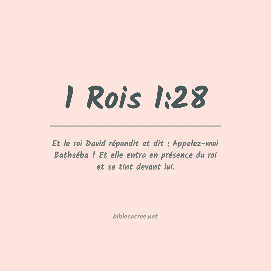 1 Rois - 1:28