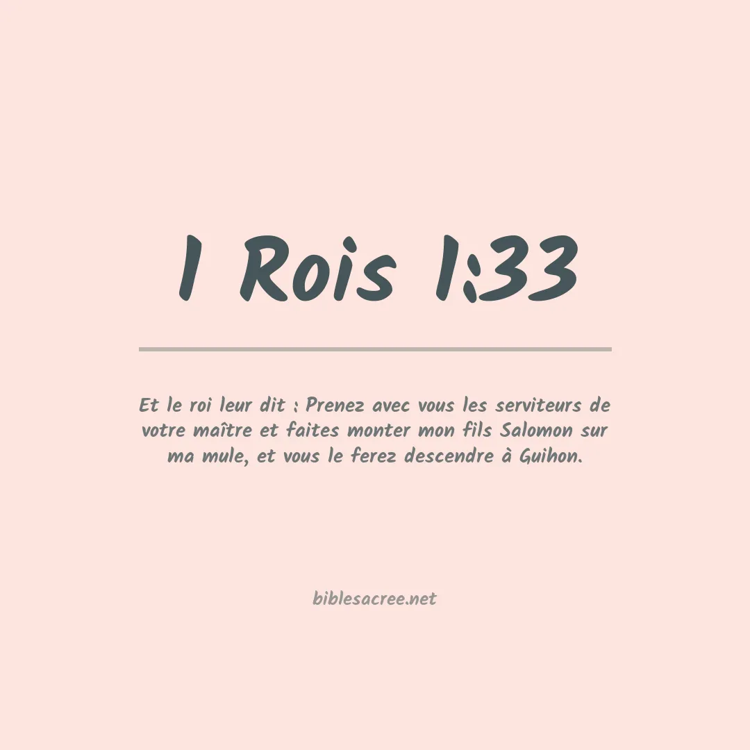 1 Rois - 1:33