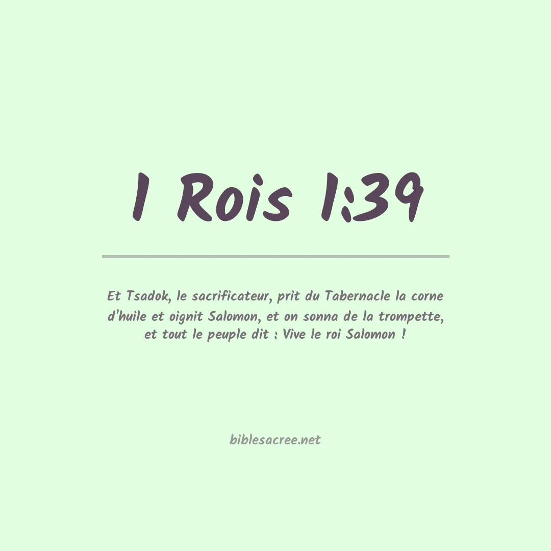 1 Rois - 1:39