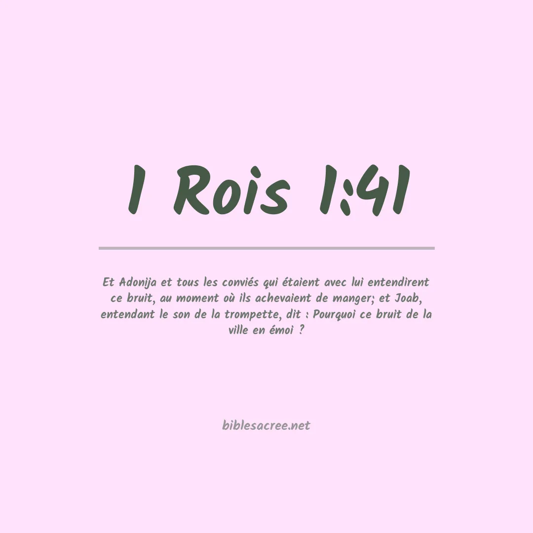 1 Rois - 1:41