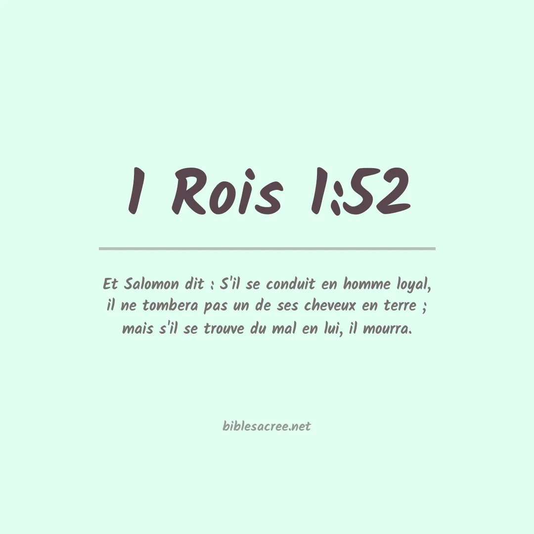 1 Rois - 1:52