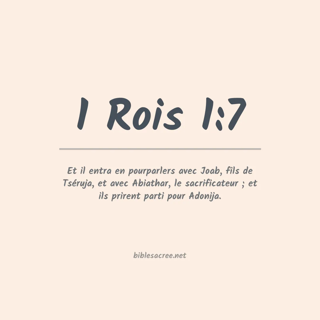 1 Rois - 1:7
