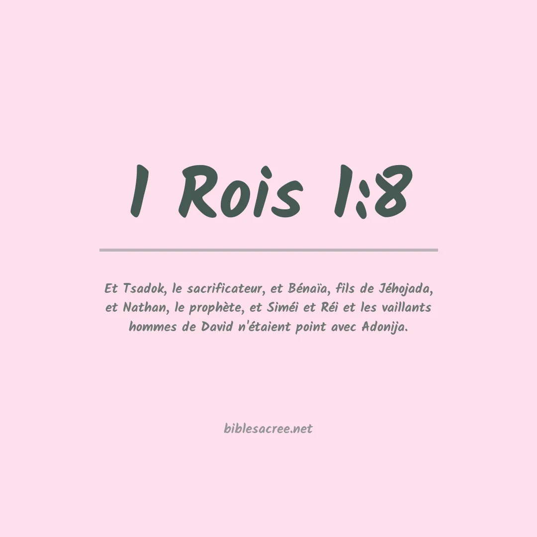 1 Rois - 1:8
