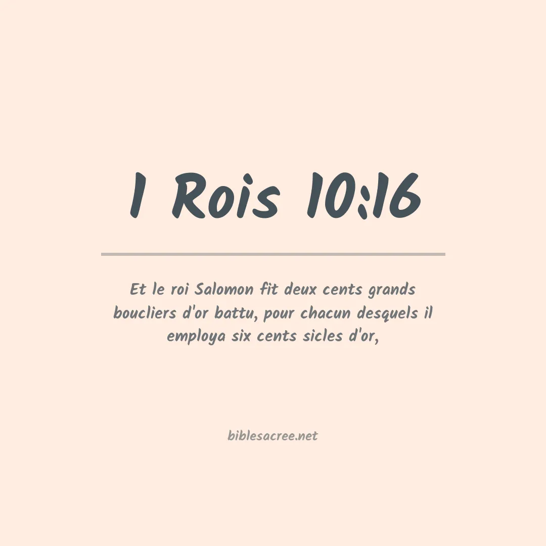 1 Rois - 10:16