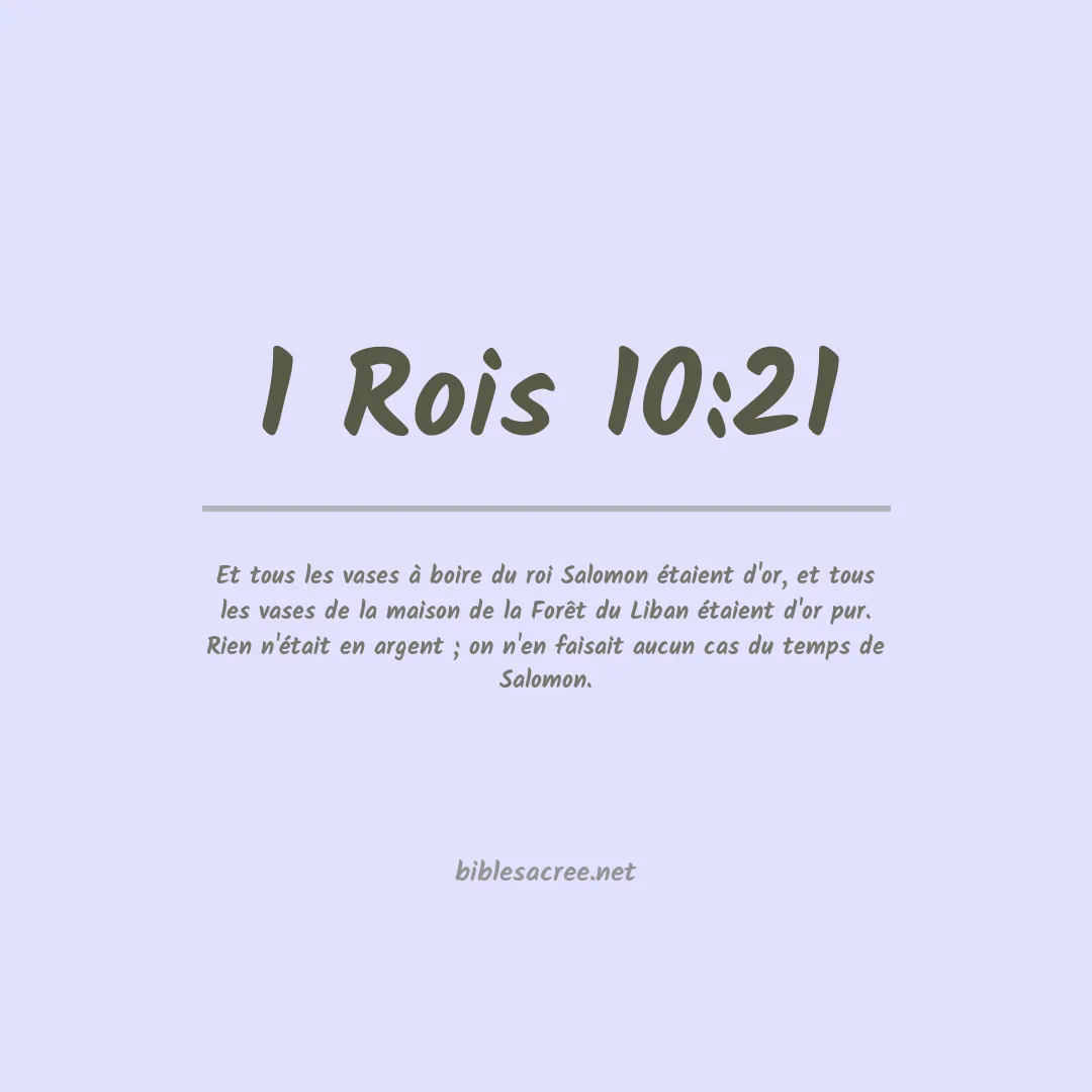 1 Rois - 10:21