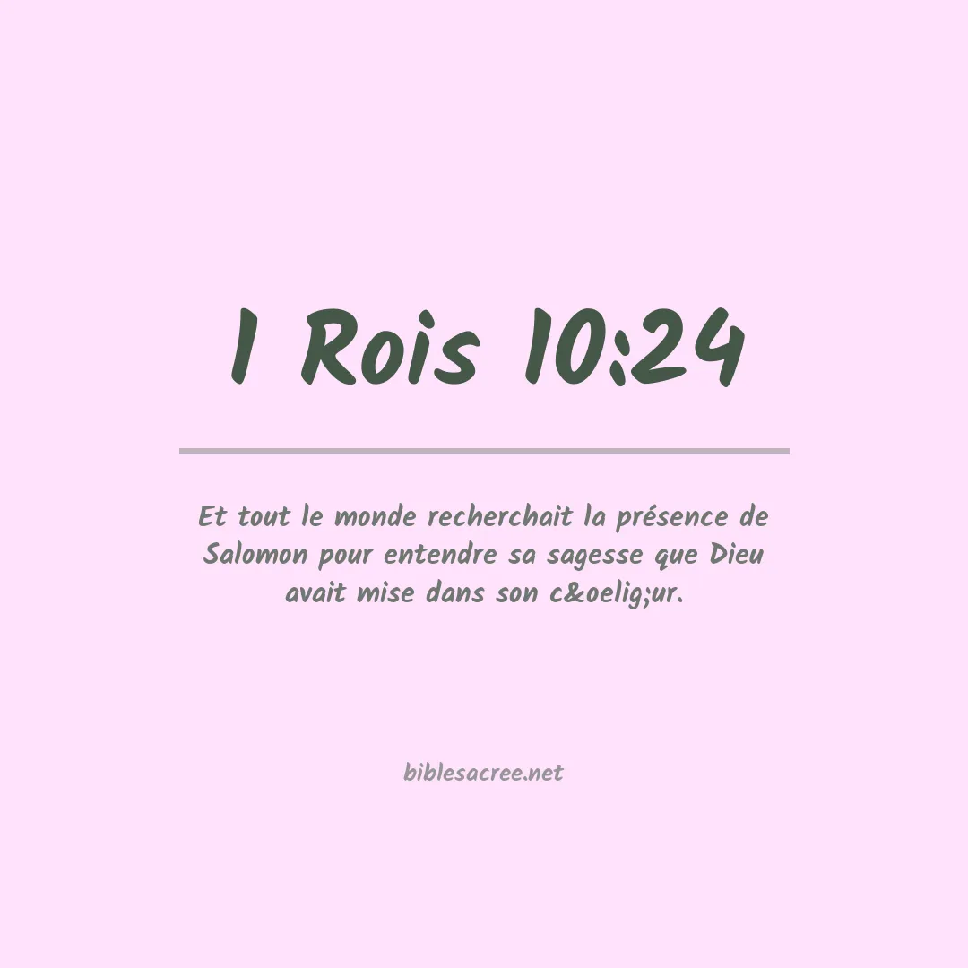 1 Rois - 10:24